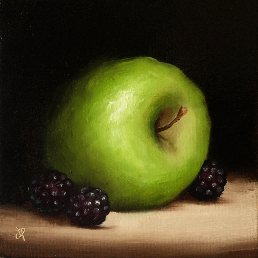 'Apple and Blackberries' by artist Jane Palmer